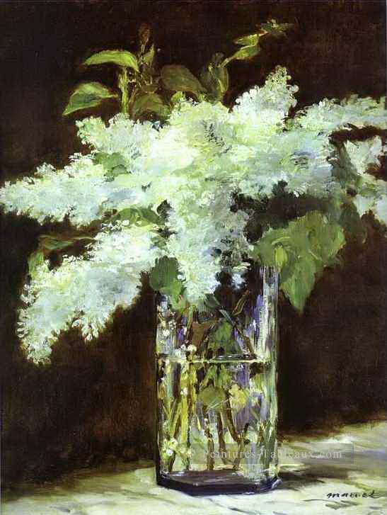 Lilas dans un verre Eduard Manet Fleurs impressionnistes Peintures à l'huile